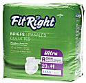 FitRight Ultra Briefs, Regular, 40 - 50", Purple, Bag Of 20