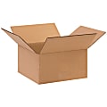 Partners Brand Flat Corrugated Boxes, 11" x 11" x 5", Kraft, Bundle of 25