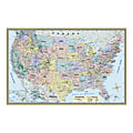 QuickStudy Detailed Topography Map, United States, 50" x 32"