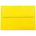 JAM Paper® Booklet Envelopes, #4 Bar (A1), Gummed Seal, 30% Recycled, Yellow, Pack Of 25 1 thumbnail image