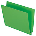 Office Depot® Brand Color End Tab Folders, 8 1/2" x 11", Letter Size, Green, Pack Of 10