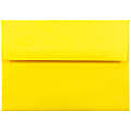 JAM Paper® Booklet Invitation Envelopes, A6, Gummed Seal, 30% Recycled, Yellow, Pack Of 25 1 thumbnail image
