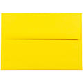 JAM Paper® Booklet Invitation Envelopes, A7, Gummed Seal, 30% Recycled, Yellow, Pack Of 25 1 thumbnail image