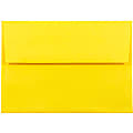 JAM Paper® Booklet Invitation Envelopes, A8, Gummed Seal, 30% Recycled, Yellow, Pack Of 25