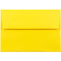 JAM Paper® Booklet Invitation Envelopes, A8, Gummed Seal, 30% Recycled, Yellow, Pack Of 25 1 thumbnail image