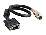 C2G RapidRun VGA (HD15) Flying Lead - Video cable - VGA - HD-15 (VGA) male to MUVI connector male - 6 ft - black