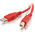 C2G 3m USB 2.0 A/B Cable - Red - Type A Male USB - Type B Male USB - 9.84ft - Red 1 thumbnail image