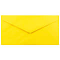 JAM Paper® Booklet Envelopes, #7 3/4 Monarch, Gummed Seal, 30% Recycled, Yellow, Pack Of 25
