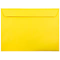 JAM Paper® Booklet Envelopes, 9" x 12", Gummed Seal, 30% Recycled, Yellow, Pack Of 25 1 thumbnail image