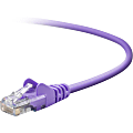 Belkin Cat. 5E UTP Patch Cable - RJ-45 Male - RJ-45 Male - 6ft - Purple 1 thumbnail image