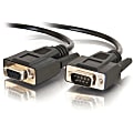 C2G 10ft DB9 M/F Extension Cable - Black - DB-9 Male Serial - DB-9 Female Serial - 10ft - Black