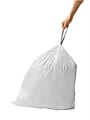 simplehuman Custom-Fit 1.18-mil Can Liners, Code X, 21,Gal/80L , White, Bulk Pack Of 200 1 thumbnail image