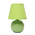 Simple Designs  Mini Ceramic Globe Table Lamp, 8.66"H, Green 1 thumbnail image