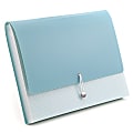 See Jane Work® Plastic Expanding File Case, 13 Pocket, Expansion 10", 8 1/2" x 11", Letter, Blue, Pack of 1