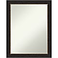 Amanti Art Narrow Non-Beveled Rectangle Framed Bathroom Wall Mirror, 27-1/2” x 21-1/2”, Accent Bronze