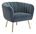 Zuo Modern Deco Accent Chair, Gray/Gold