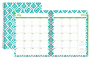 Blue Sky™ Wire-O Weekly/Monthly Plannner, 8 1/2" x 11", Dabney Lee, 50% Recycled, July 2015-June 2016
