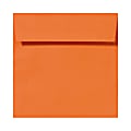 LUX Square Envelopes, 5 1/2" x 5 1/2", Peel & Press Closure, Mandarin Orange, Pack Of 1,000 1 thumbnail image