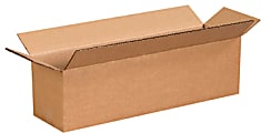 Partners Brand Long Corrugated Boxes 14" x 4" x 4", Bundle of 25