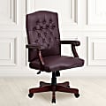 Flash Furniture Martha Washington LeatherSoft™ Faux Leather High-Back Swivel Office Chair, Burgundy