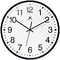 Infinity Instruments Apollo Round Wall Clock, 15”, Black 1 thumbnail image