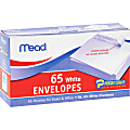 Mead No. 6-3/4 All-purpose White Envelopes - Business - #6 3/4 - 3 5/8" Width x 6 1/2" Length - Self-sealing - 65 / Box - White