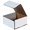 Partners Brand Corrugated Mailers 8" x 8" x 3", White, Bundle of 50