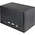 StarTech.com 2 Port Quad MonitorPort KVM Switch 4K 60Hz UHD HDR, DP 1.2 KVM Switch, 2 Port USB 3.0 Hub, 4x USB HID, Audio, Hotkey 1 thumbnail image