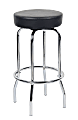Boss Office Products Stool With Foot Ring, Black/Chrome