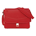 MacCase Premium Leather Small Shoulder Bag For 15" Laptops, Red