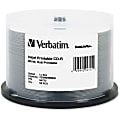 Verbatim DataLifePlus 700MB 52x Printable CD-R Discs, White, Pack Of 50 Discs, 94755