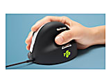 R-Go Wired Medium Left Hand Vertical Ergonomic Mouse, Black