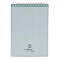 See Jane Work® Spiral Notebook, Flip-Top, 5" x 7", Wide Ruled, 80 Sheets, Blue Herringbone