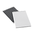 See Jane Work® Spiral Notebook, Flip-Top, 5" x 7", Wide Ruled, 80 Sheets, Black Dot