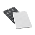 See Jane Work® Spiral Notebook, Flip-Top, 5" x 7", Wide Ruled, 80 Sheets, Black Dot 1 thumbnail image