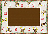 Flagship Carpets Cushy Tushy Monkeys Carpet, Rectangle, 6' x 8' 4", Multicolor 1 thumbnail image