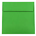 JAM Paper® Color Square Invitation Envelopes, 6 1/2" x 6 1/2", Gummed Seal, 30% Recycled, Green, Pack Of 25