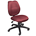 Boss® Contour Back Task Chair, 34 1/2"H x 23"W x 23 1/2"D, Black Frame, Burgundy Fabric