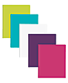 Office Depot® Brand 2-Pocket School-Grade Poly Folder with Prongs, Letter Size, Assorted Fashion Colors, Pack Of 5