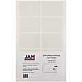 JAM Paper® Self-Adhesive Business Card Holders, 2" x 3 1/2", Clear, Pack Of 10