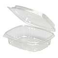 Genpak® Hinged Deli Containers, APET, High Dome, 0.25 Qt, 2" x 4 1/2" x 5 3/8", Clear, Pack Of 200 Containers