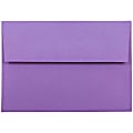 JAM Paper® Booklet Envelopes, #4 Bar (A1), Gummed Seal, 30% Recycled, Violet Purple, Pack Of 25