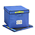 Bin Warehouse Fold-A-Tote, 22-Gallon Capacity, Large Size, Blue, Pack Of 4