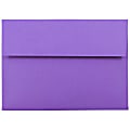 JAM Paper® Booklet Invitation Envelopes, A7, Gummed Seal, 30% Recycled, Violet Purple, Pack Of 25