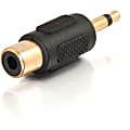 C2G RCA Jack to 3.5mm Mono Plug Audio Adapter - 1 x RCA Female - 1 x Mini-phone Male - Black