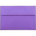 JAM Paper® Booklet Invitation Envelopes, A8, Gummed Seal, 30% Recycled, Violet Purple, Pack Of 25