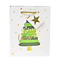 Gartner™ Studios Small Holiday Bag, Green Ombre Tree, 6"H x 7 1/2"W x 3"D, Green/White 1 thumbnail image