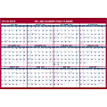 AT-A-GLANCE® Horizontal Reversible Erasable Wall Calendar, 32" x 48", Blue/White, PM326S2822
