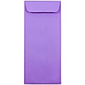 JAM Paper® #10 Policy Envelopes, Gummed Seal, 30% Recycled, Violet Purple, Pack Of 25