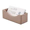 Realspace® Faux Leather Business Card Holder, Tan